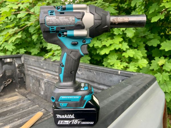 Makita XWT14Z 18V LXT Lithium-Ion Brushless Cordless 4-Speed 2" Sq. Drive Impact Wrench w Friction Ring Anvil, Tool Only - 1
