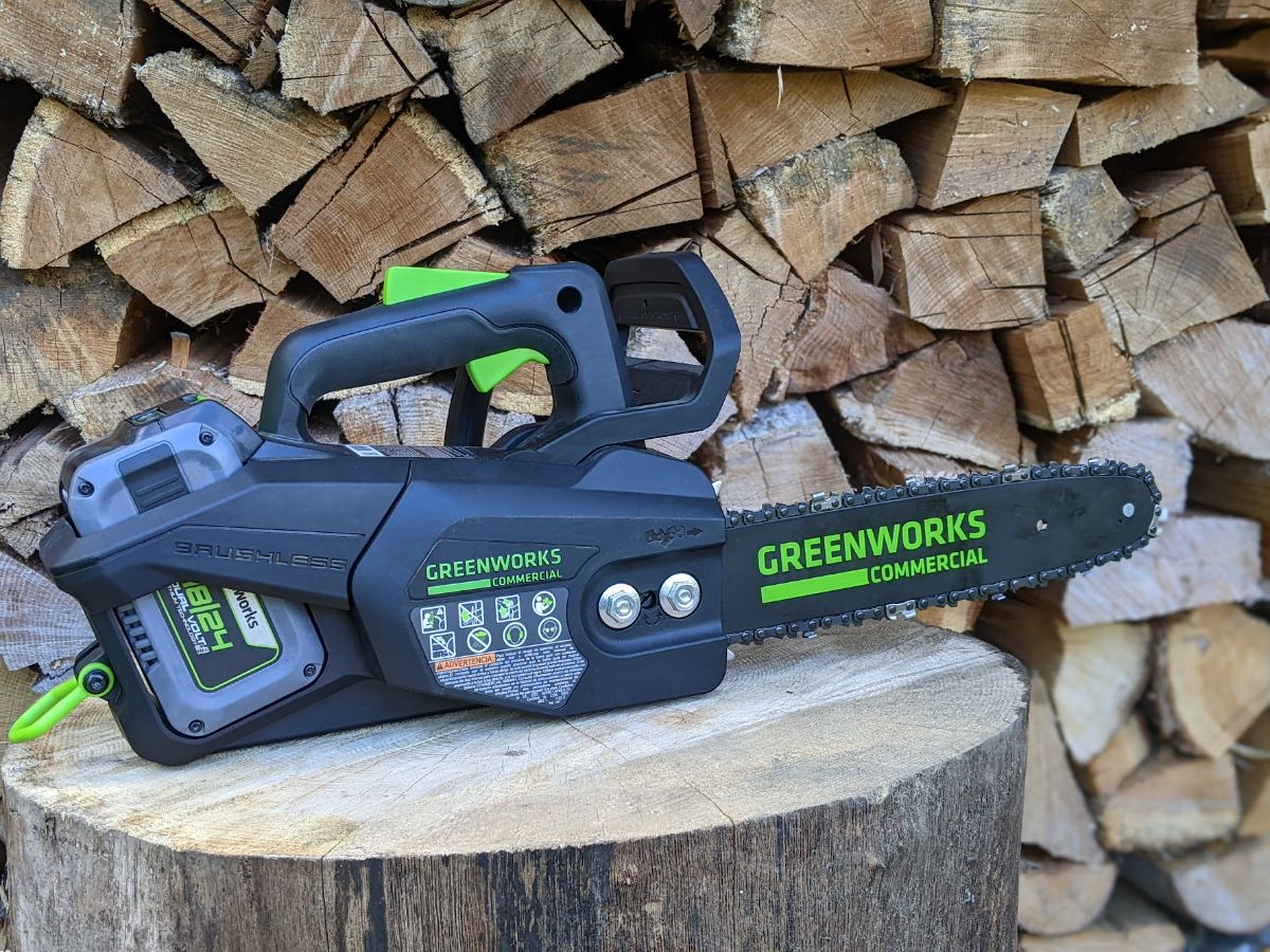 Greenworks Commercial Battery Top-Handle Chainsaw Testing